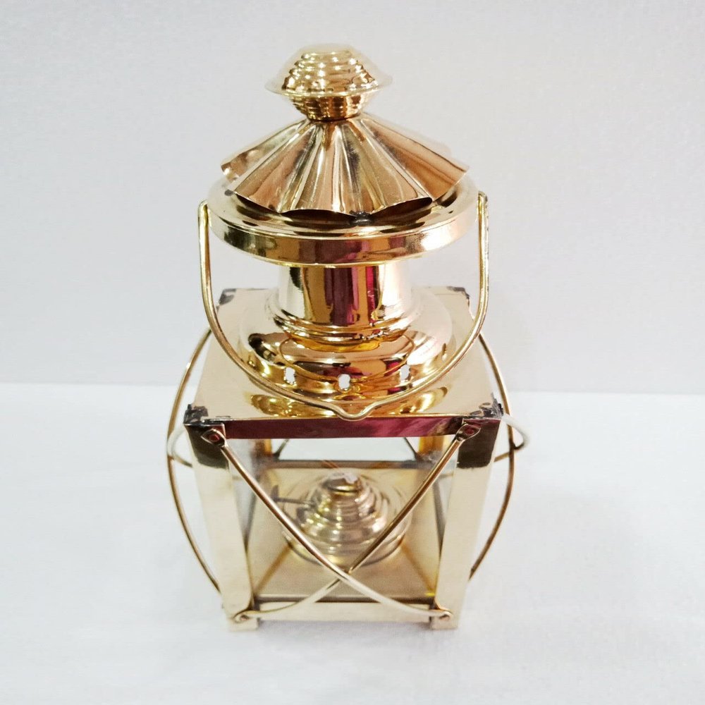 Antique Marine Anchor Decorative Oil Lamp Nautical Ship Lantern Antique Finish Shinny Brass by Unique Nautical Store