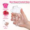 PRETYZOOM Cute Bear Cocktail Glass Transparent Bear Shaped Drinking Glasses for Wine Juice and Creative Beverages - Perfect for Home Office and Parties view 3
