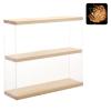 NONEMEY Clear Acrylic Display Case Stand 2 Tier Storage Box Wall Mount Showcase Dustproof Organizer Box for Collectibles (2Tier 123.310inch) view 1
