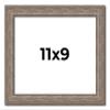 11x9 Knotty Brown Real Wood Picture Frame Width 1.25 Inches | Interior Frame Depth 0.5 Inches | Holden Distressed Photo Frame Complete with UV Acrylic, Foam Board Backing & Hanging Hardware view 1
