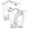 Bridal Shower Game Set - He Said She Said Party Cards for Wedding - Greenery Wedding Party Favor Decor - Tropical Jungle Engagement/Bachelorette Party Games Supplies & Activities - 30 Game Cards(B01) view 1