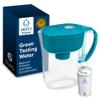 Brita Metro Water Filter Pitcher with SmartLight Change Indicator, BPA-Free, Replaces 1,800 Plastic Water Bottles a Year, Lasts Two Months, Includes 1 Filter, Small - 6-Cup Capacity, Turquoise view 1