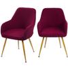 YXZN Slipcover Accent Cover,Curved Back Accent Kitchen Chair Slipcovers Modern Arc Shaped Armrest Counter Height Bar Stools Covers Wing Back Chair Protector (Color : #5, Size : 2pcs) view 1