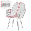 YXZN Slipcover Accent Cover,Curved Back Accent Kitchen Chair Slipcovers Modern Arc Shaped Armrest Counter Height Bar Stools Covers Wing Back Chair Protector (Color : #5, Size : 2pcs) view 3