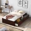 Anwick Storage Bed with 3 Drawers,Solid Wood Twin Bed Platform Frame,Bedroom Living Room Furniture,Wood Slat Support/No Box Spring Needed(Cherry) view 1