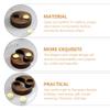 1 Pair Moon Candle Cup Candle Tray Desktop Holder Decorative Holder Plate Holder Craft Photo Prop Stand Decor Wooden Stick Glass Cup view 3