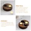 1 Pair Moon Candle Cup Candle Tray Desktop Holder Decorative Holder Plate Holder Craft Photo Prop Stand Decor Wooden Stick Glass Cup view 4