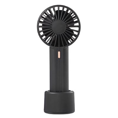 DFDFSFG Small Portable Handheld Fan,Cooling Fan, 3 Speeds Strong Wind,Office,Hiking,Camping,Travel,Mini Fan,Rechargeable Mini Fan Strong Airflow (Color : Black)