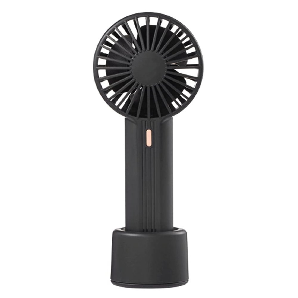 DFDFSFG Small Portable Handheld Fan,Cooling Fan, 3 Speeds Strong Wind,Office,Hiking,Camping,Travel,Mini Fan,Rechargeable Mini Fan Strong Airflow (Color : Black)