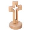 1 Set Wooden Standing Cross Decor, 5.7 Inch Hollowed Tabletop Crucifix, Catholic Religious Table Centerpieces Easter Room Ornament view 1