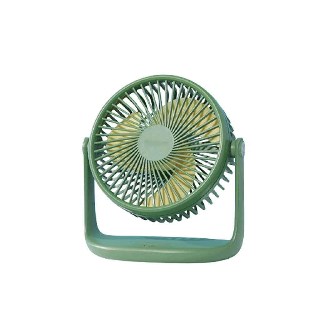 DFDFSFG Small Mini Desk Fan,Rechargeable USB Desk Fan,Powerful,Quiet 3 Speeds Wind Desktop Fan,360 Adjustment Cooling Fan,Home,Office Strong Airflow (Color : Green, Size : 5000mAh)
