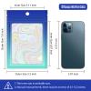 100 Holographic Gradient Mylar Bags with Clear Window, Resealable Zip Pouch, Packaging Party Sample Bags (Gradient Blue, 5.5x7.8 Inch) view 3