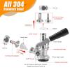 Dbgogo All Stainless Steel D Keg Coupler, Commercial Kegerator Sankey D System Keg Tap Dispenser for 1/4'' Beer Line 5/16'' Gas Tubing American Sankey D Keg Coupler Beer Keg Coupler with Hose Clamp view 2