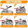 Dbgogo All Stainless Steel D Keg Coupler, Commercial Kegerator Sankey D System Keg Tap Dispenser for 1/4'' Beer Line 5/16'' Gas Tubing American Sankey D Keg Coupler Beer Keg Coupler with Hose Clamp view 4