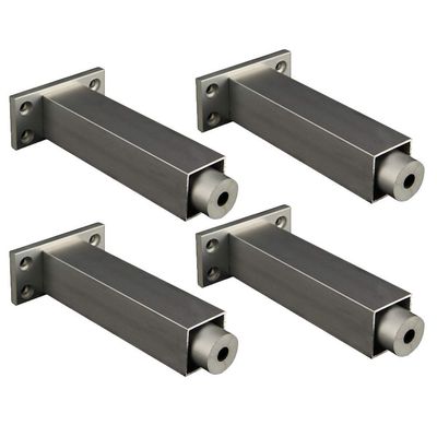 LUOFDCLDDD Furniture LegsAdiustable Height 6Mm Metal Table Legsniture Feet Aluminum Alloy Feet Square Replacementniture Risers Legs Couch Sofa Bed Cabinets Risers with Screws,Set of/15Cm