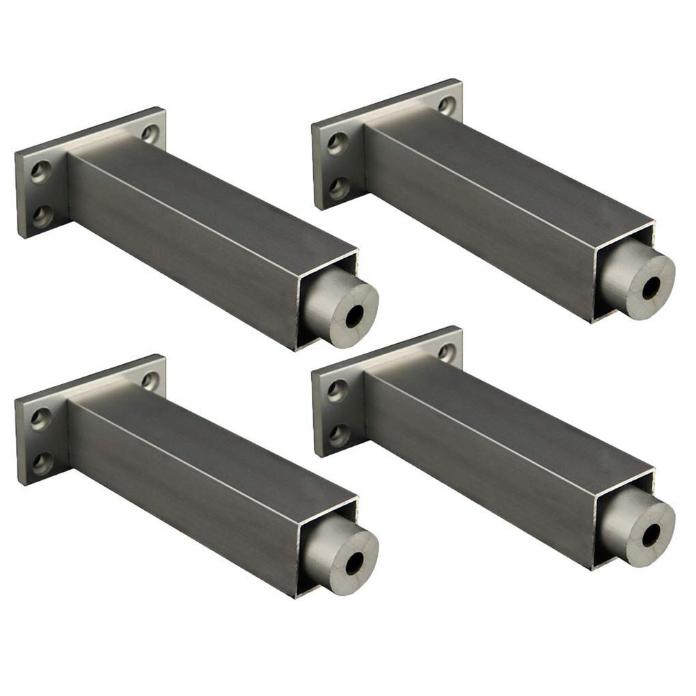 LUOFDCLDDD Furniture LegsAdiustable Height 6Mm Metal Table Legsniture Feet Aluminum Alloy Feet Square Replacementniture Risers Legs Couch Sofa Bed Cabinets Risers with Screws,Set of/15Cm