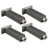 LUOFDCLDDD Furniture LegsAdiustable Height 6Mm Metal Table Legsniture Feet Aluminum Alloy Feet Square Replacementniture Risers Legs Couch Sofa Bed Cabinets Risers with Screws,Set of/15Cm view 1