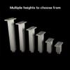 LUOFDCLDDD Furniture LegsAdiustable Height 6Mm Metal Table Legsniture Feet Aluminum Alloy Feet Square Replacementniture Risers Legs Couch Sofa Bed Cabinets Risers with Screws,Set of/15Cm view 2