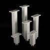 LUOFDCLDDD Furniture LegsAdiustable Height 6Mm Metal Table Legsniture Feet Aluminum Alloy Feet Square Replacementniture Risers Legs Couch Sofa Bed Cabinets Risers with Screws,Set of/15Cm view 3