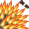 LAMPHOME Orange Thanksgiving Mini Lights, 2Pack 63.8Ft 150Count Autumn Fall String Lights,Connectable 120V Plug in for Outdoor Indoor Garden Party Halloween Christmas Xmas Tree Lights Yellow Decor view 1