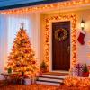 LAMPHOME Orange Thanksgiving Mini Lights, 2Pack 63.8Ft 150Count Autumn Fall String Lights,Connectable 120V Plug in for Outdoor Indoor Garden Party Halloween Christmas Xmas Tree Lights Yellow Decor view 3
