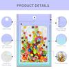 100 Pieces Reusable Bags Clear Window, Holographic Gradient Mylar Zip Bag view 2