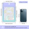100 Pieces Reusable Bags Clear Window, Holographic Gradient Mylar Zip Bag view 3