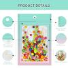 100 Holographic Gradient Mylar Bags with Clear Window, Resealable Zip Pouch, Packaging Party Sample Bags (Green&Pink, 5.5x7.8 Inch) view 2