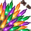LAMPHOME Halloween String Lights - Orange Purple Green Mini Lights, 150count 31.9ft Halloween Lighting Decor for Outdoor&Indoor Use, Fairy Garden, Yard, Home, Party, Holiday Decoration view 1