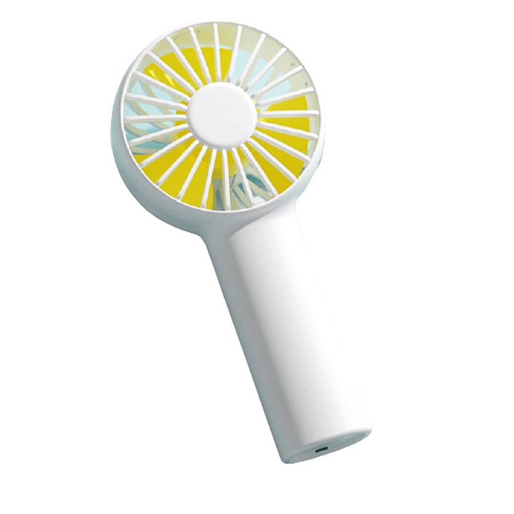 DFDFSFG Small Mini Fan,Multifunction,3 in 1,Portable Fan,Handheld/Neck/Desk Fan,3 Speeds Adjustable,Home/Trave/School Cooling Fan Strong Airflow (Color : White)