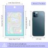 100 Holographic Gradient Mylar Bags with Clear Window, Resealable Zip Pouch, Packaging Party Sample Bags (Purple&Light Blue, 4.7x7.8 Inch) view 3