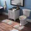 3 Pieces Bathroom Rug Set, Gnomes Fruit Buffalo Plaids Soft Foam Non Slip Bath Mats Sets Toilet Contour Mat Lid Cover for Bathtub Shower and Bathroom Decor 18"x30" view 3