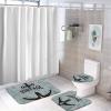 3 Pieces Bathroom Rug Set, Navigation Anchor Soft Foam Non Slip Bath Mats Sets Toilet Contour Mat Lid Cover for Bathtub Shower and Bathroom Decor 18"x30" view 4