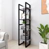4-Tier Bookshelf, Book Cabinet Bookcase Industrial Open Display Shelf with Metal Frame, Standing Storage Shelf for Home Office Living Room, 15.7"x11.8"x55.1" Chipboard view 1