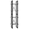 4-Tier Bookshelf, Book Cabinet Bookcase Industrial Open Display Shelf with Metal Frame, Standing Storage Shelf for Home Office Living Room, 15.7"x11.8"x55.1" Chipboard view 3
