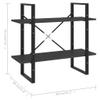2-Tier Bookshelf, Book Cabinet Bookcase Industrial Open Display Shelf with Metal Frame, Standing Storage Shelf for Home Office Living Room, 31.5"x11.8"x27.6" Chipboard view 2