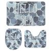 3 Pieces Bathroom Rug Set, Hello Sea Soft Foam Non Slip Bath Mats Sets Toilet Contour Mat Lid Cover for Bathtub Shower and Bathroom Decor 18"x30" view 1