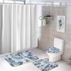 3 Pieces Bathroom Rug Set, Hello Sea Soft Foam Non Slip Bath Mats Sets Toilet Contour Mat Lid Cover for Bathtub Shower and Bathroom Decor 18"x30" view 4