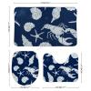 3 Pieces Bathroom Rug Set, Conch Starfish Lobster on Dark Blue Soft Foam Non Slip Bath Mats Sets Toilet Contour Mat Lid Cover for Bathtub Shower and Bathroom Decor 18"x30" view 2