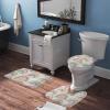 3 Pieces Bathroom Rug Set, Hand Painted Rainbow Soft Foam Non Slip Bath Mats Sets Toilet Contour Mat Lid Cover for Bathtub Shower and Bathroom Decor 18"x30" view 3