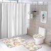 3 Pieces Bathroom Rug Set, Hand Painted Rainbow Soft Foam Non Slip Bath Mats Sets Toilet Contour Mat Lid Cover for Bathtub Shower and Bathroom Decor 18"x30" view 4