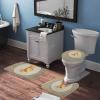 3 Pieces Bathroom Rug Set, Goldfish2 Soft Foam Non Slip Bath Mats Sets Toilet Contour Mat Lid Cover for Bathtub Shower and Bathroom Decor 18"x30" view 3