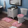 3 Pieces Bathroom Rug Set, Valentine's Day Love Hearts Soft Foam Non Slip Bath Mats Sets Toilet Contour Mat Lid Cover for Bathtub Shower and Bathroom Decor 18"x30" view 3