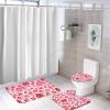 3 Pieces Bathroom Rug Set, Valentine's Day Love Hearts Soft Foam Non Slip Bath Mats Sets Toilet Contour Mat Lid Cover for Bathtub Shower and Bathroom Decor 18"x30" view 4