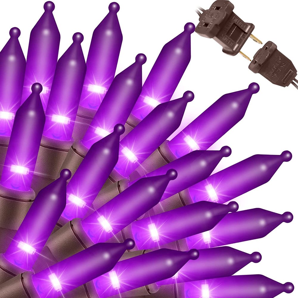 LAMPHOME Purple Christmas String Lights, 300 Mini Fairy Lights 63.8ft(2pk of 150L) Set, Brown Wire Halloween Holiday Dcor for Home, Christmas Tree, Bedroom, Patio, Wedding
