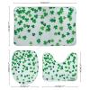 3 Pieces Bathroom Rug Set, St. Patrick's Day Soft Foam Non Slip Bath Mats Sets Toilet Contour Mat Lid Cover for Bathtub Shower and Bathroom Decor 18"x30" view 2