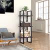 3-Tier Bookshelf, Book Cabinet Bookcase Industrial Open Display Shelf with Metal Frame, Standing Storage Shelf for Home Office Living Room, 15.7"x11.8"x41.3" Chipboard view 1