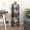 3-Tier Bookshelf, Book Cabinet Bookcase Industrial Open Display Shelf with Metal Frame, Standing Storage Shelf for Home Office Living Room, 15.7"x11.8"x41.3" Chipboard view 4