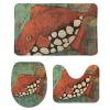 3 Pieces Bathroom Rug Set, Arine Life on Earth Soft Foam Non Slip Bath Mats Sets Toilet Contour Mat Lid Cover for Bathtub Shower and Bathroom Decor 20"x32" view 1