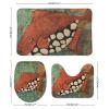 3 Pieces Bathroom Rug Set, Arine Life on Earth Soft Foam Non Slip Bath Mats Sets Toilet Contour Mat Lid Cover for Bathtub Shower and Bathroom Decor 20"x32" view 2